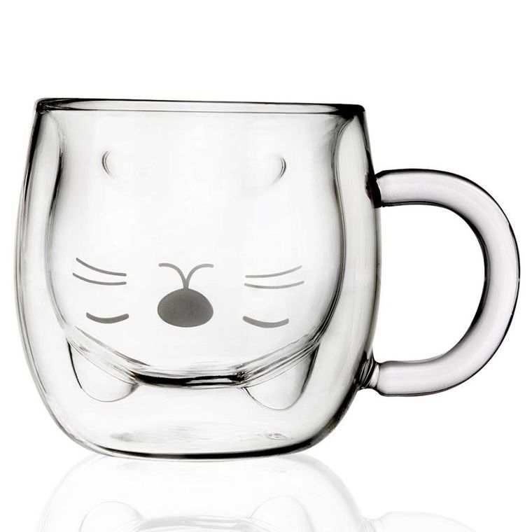 Orion, szklanka termiczna z podwójną ścianką, kotek, 270 ml