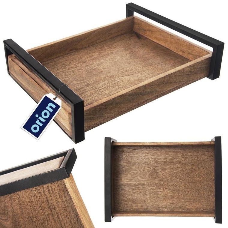 Orion, taca do serwowania drewniana, Mango, 35.5-27 cm