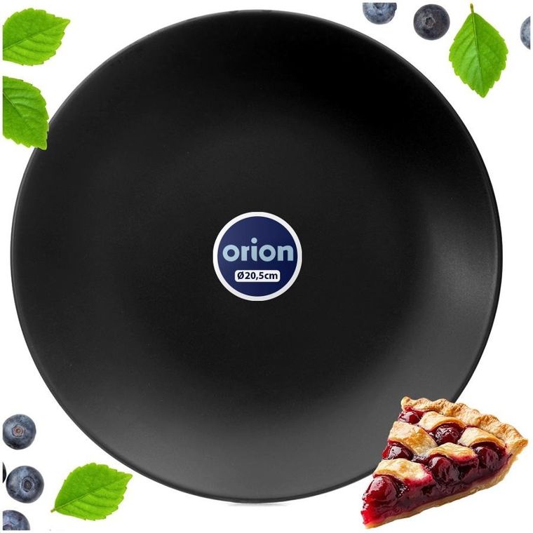 Orion, talerz deserowy, ceramiczny, czarny, 20,5 cm