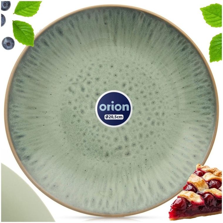 Orion, talerz deserowy, ceramiczny, zielony glaze, 20,5 cm