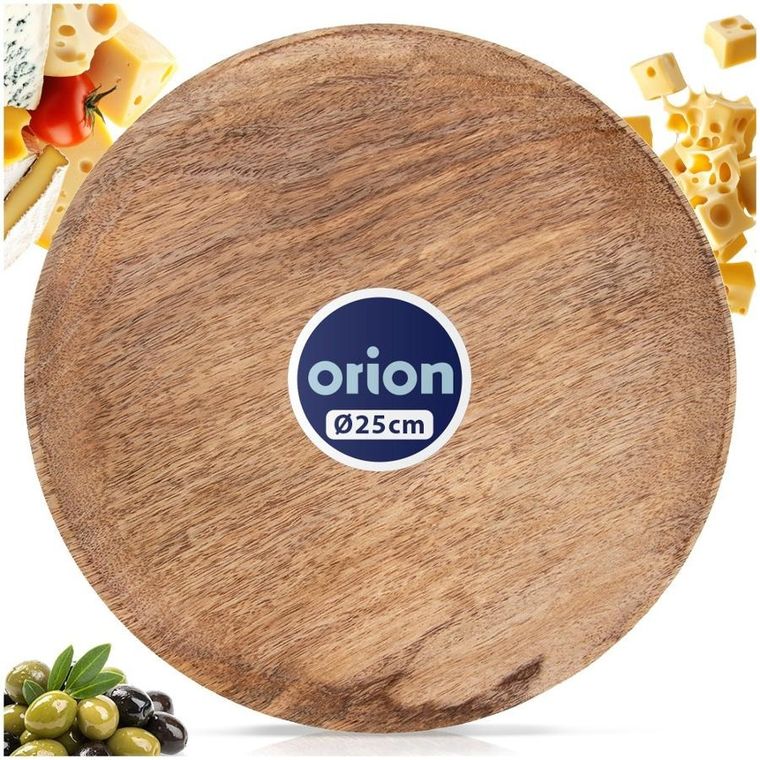 Orion, talerz do serwowania drewniany, mango, 25 cm