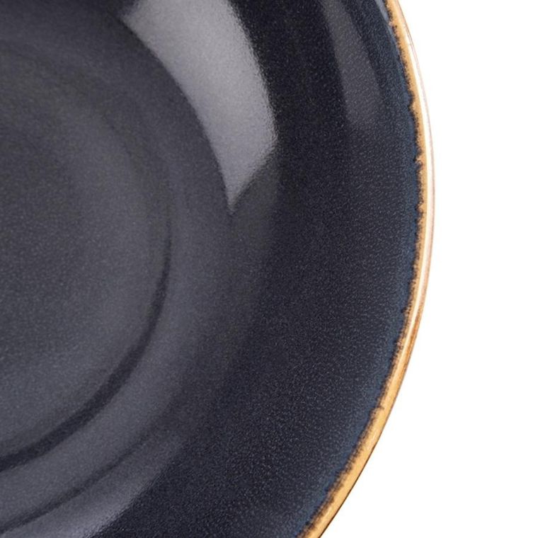 Orion, talerz obiadowy, głęboki, ceramiczny, szary, glaze, 20,5cm