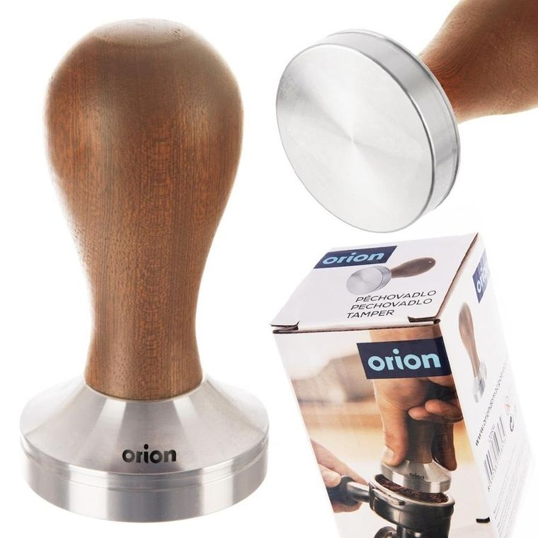 Orion, tamper do kawy, stalowy drewniany ubijak, 5-9,5 cm