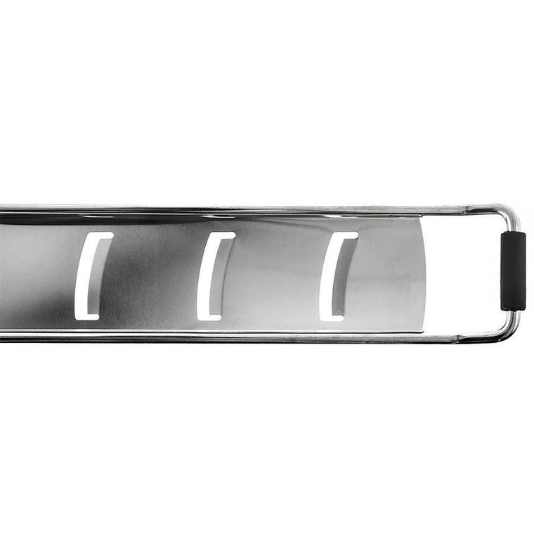 Orion, tarka kuchenna płaska z uchwytem, stalowa, plasterki, 38 cm