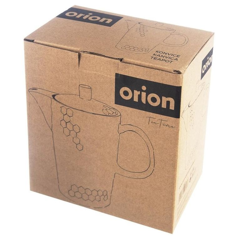 Orion, Tea Time, dzbanek do kawy i herbaty, ceramiczny, czarny, 1,3l