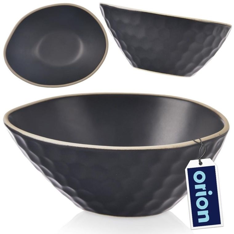 Orion, Tea Time, miseczka na przekąski, ceramiczna, czarna, 130 ml