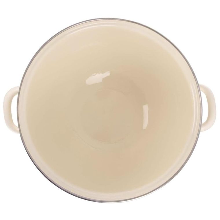 Orion, Tonca, miska emaliowana z uchwytami, kremowa, 33 cm, 5 l