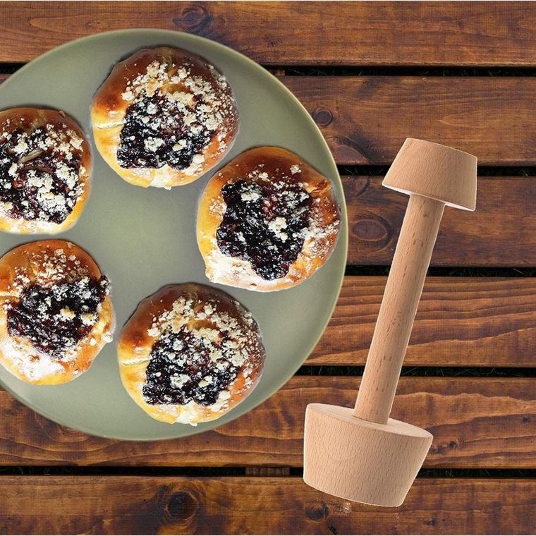 Orion, ubijak do tartaletek, drewniany, dwustronny, 4/5,5 cm