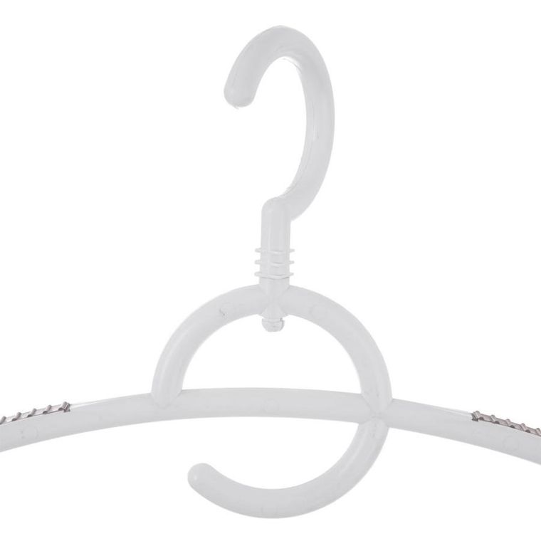 Orion, wieszaki na ubrania, obrotowe, antypoślizgowe, białe, 4 szt.