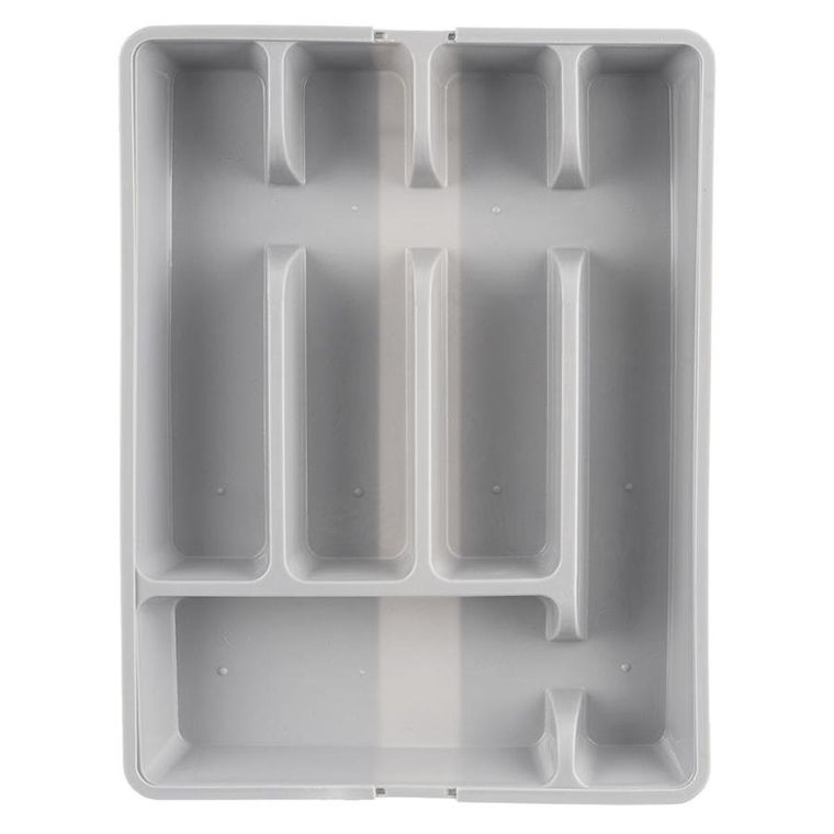 Orion, wkład na sztućce do szuflady, rozsuwany, szary, 36.5-27.5 cm