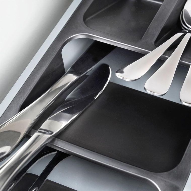Orion, wkład na sztućce do szuflady, szary, 40-40 cm
