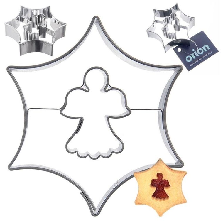 Orion, wykrawacz do ciastek, stalowy, gwiazdka aniołek, 5.5 cm