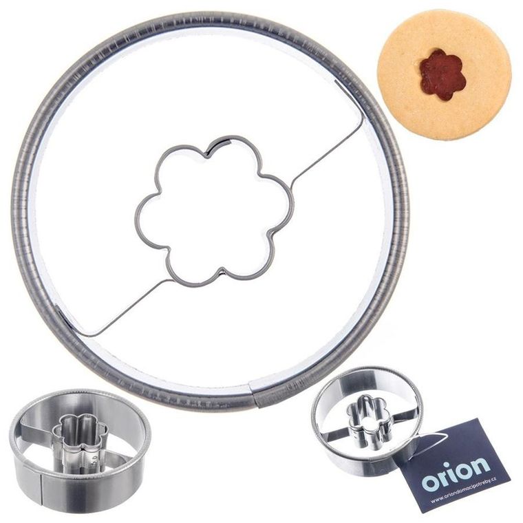 Orion, wykrawacz do ciastek, stalowy, koło kwiatek, 4.5 cm