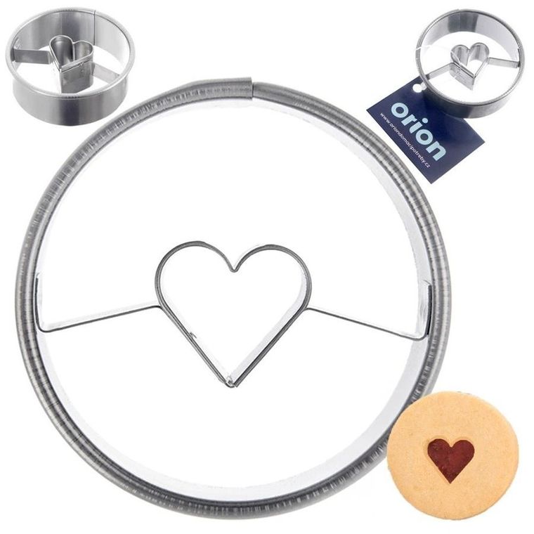 Orion, wykrawacz do ciastek, stalowy, koło serce, 4.5 cm