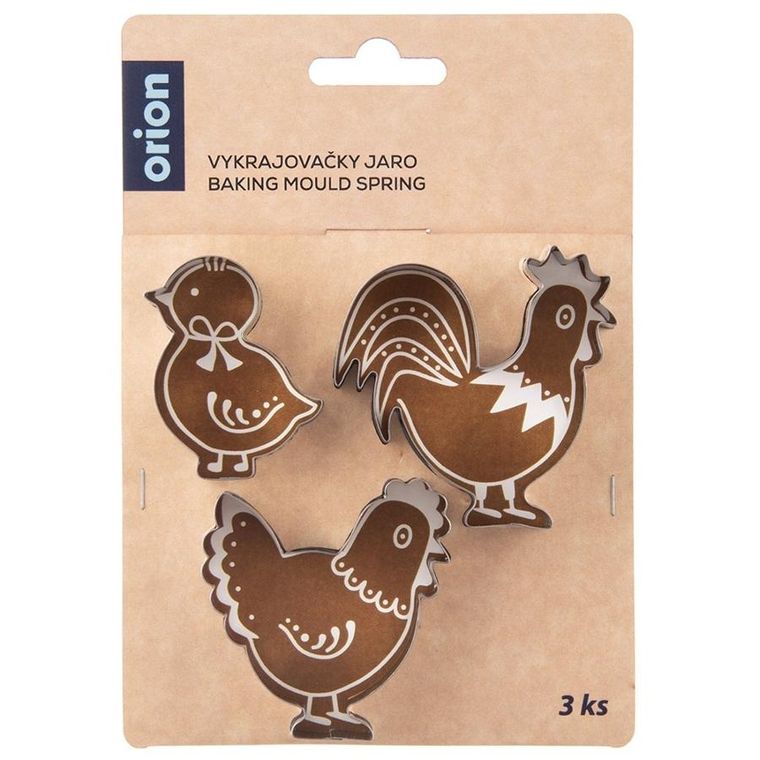 Orion, wykrawacze do ciastek, kogut kura pisklę, 3 szt.