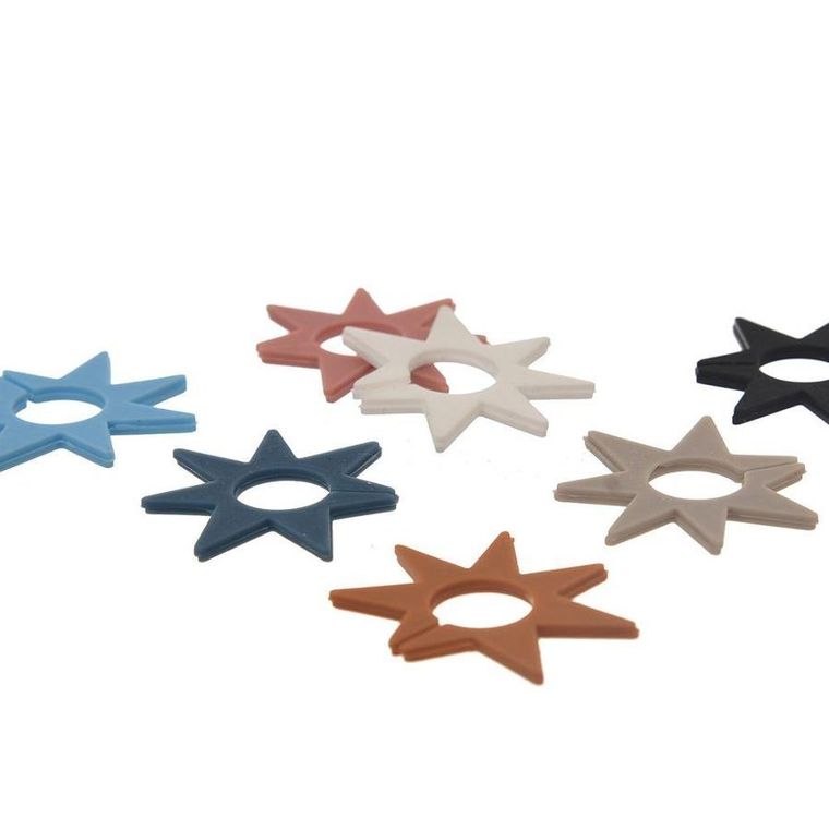 Orion, znaczniki na szklanki, kolorowe gwiazdy, 8 szt.