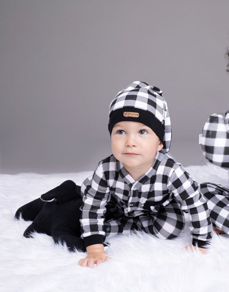 Pajac niemowlęcy, biało-czarny, Nicol