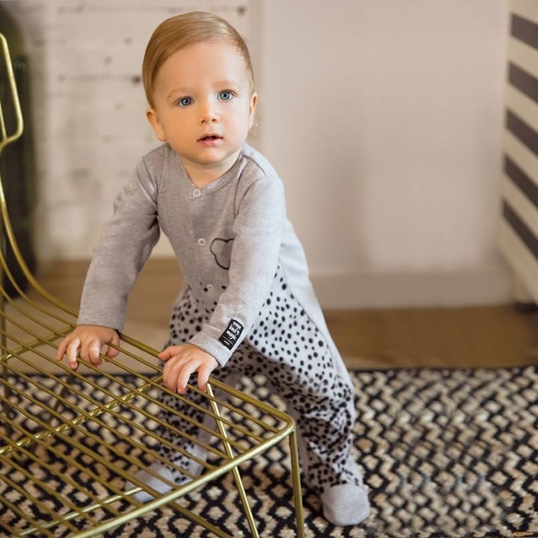 Pajac niemowlęcy, szary, Eevi