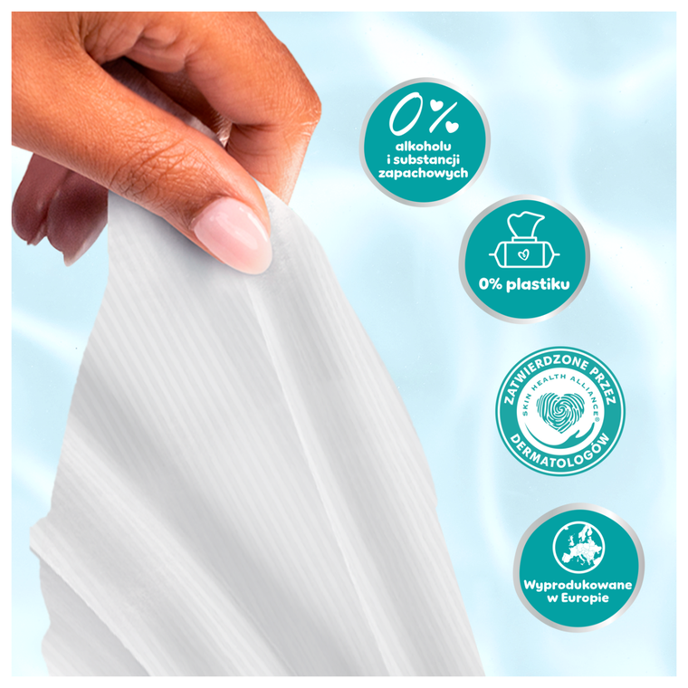 Pampers, 99% Water, chusteczki nawilżane dla dzieci, 12-60 szt.