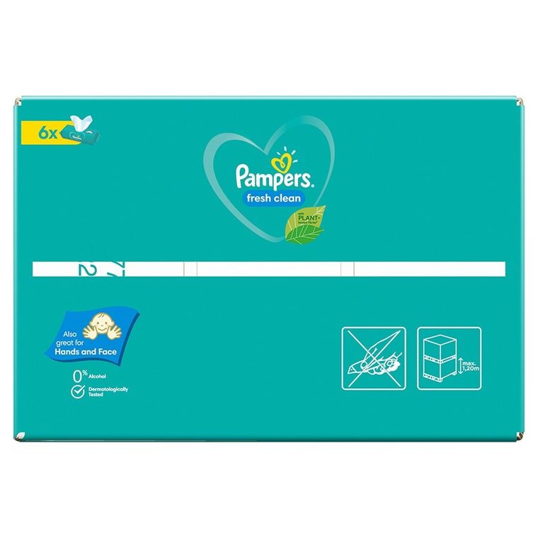 Pampers, Fresh Clean, chusteczki nawilżane dla niemowląt, 6-80 szt.
