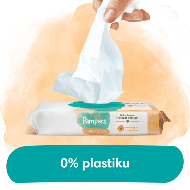 Pampers, Harmonie Protect & Care, chusteczki nawilżane dla dzieci, 3-pack, 132 szt.