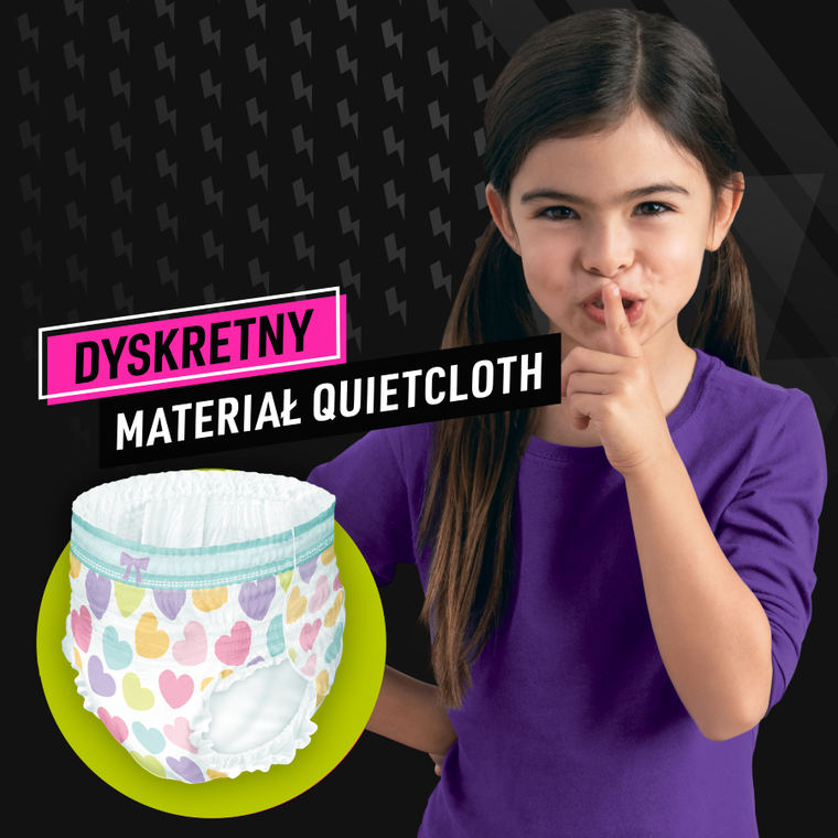 Pampers, Ninjamas, Serduszka, chłonna bielizna na noc, rozmiar 4-7 lat, 17-30 kg, 10 szt.