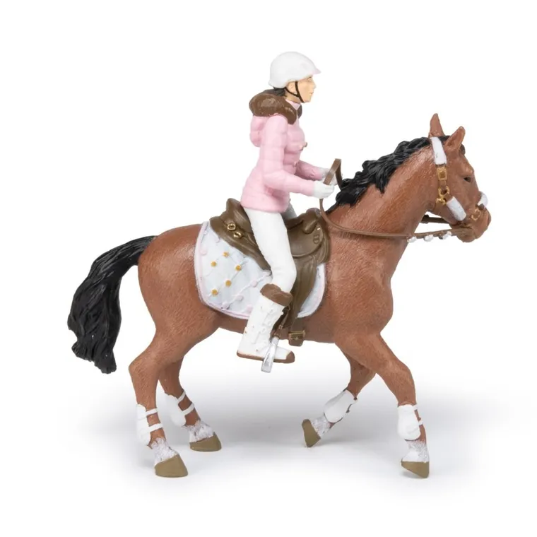 Papo, Jeździec dziewczyna w zimowym stroju, figurka