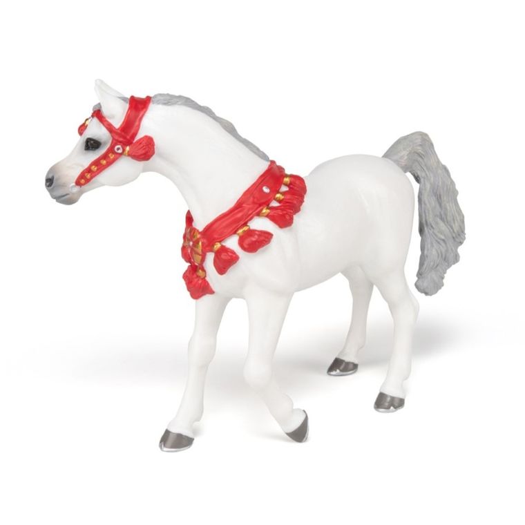 Papo, Koń arabski w stroju na paradę biały, figurka