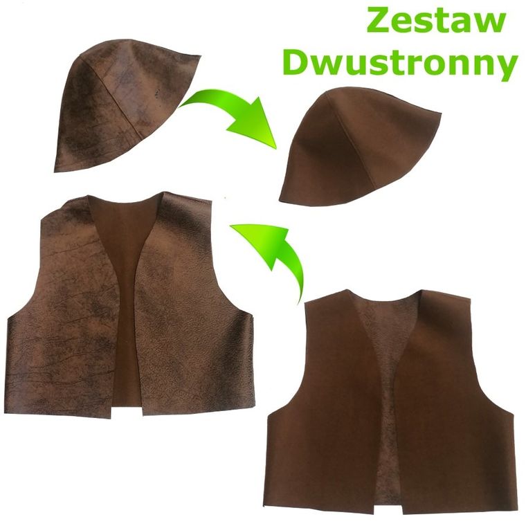 Party Tino, strój pastuszka, kamizelka z czapką, M-XL