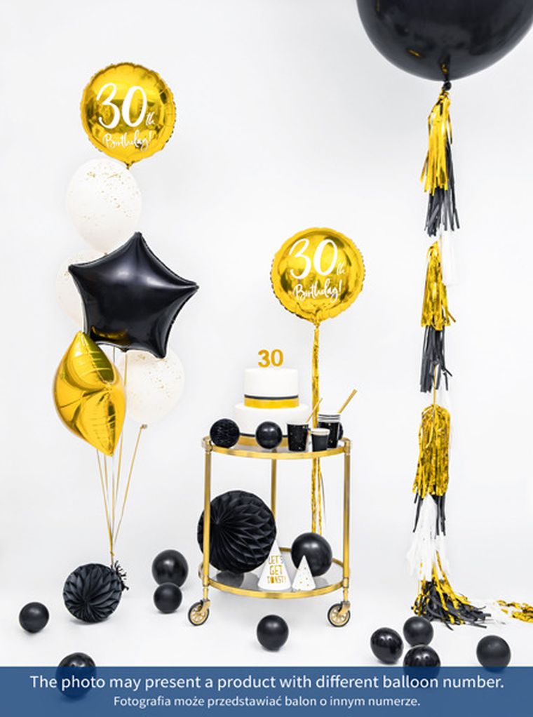 PartyDeco, balon foliowy, 40th Birthday, 45 cm, złoty