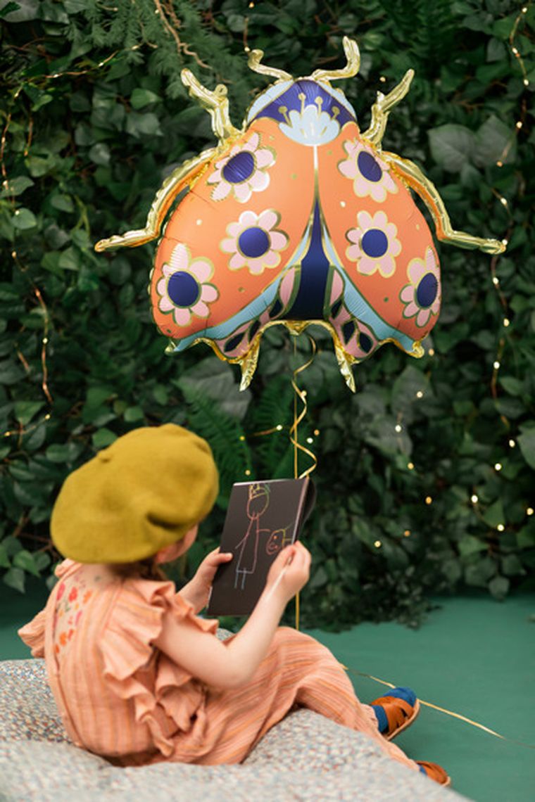 PartyDeco, balon foliowy Biedronka, 87-75 cm, mix, 1 szt.