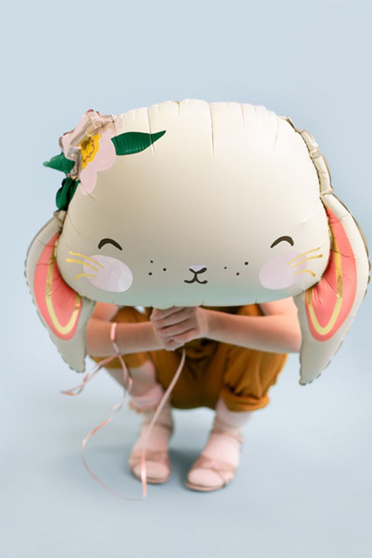 PartyDeco, balon foliowy Królik, 65-55 cm, mix, 1 szt.