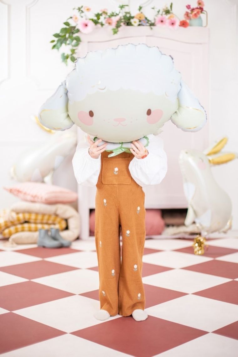 PartyDeco, balon foliowy, owieczka, 87-57,5 cm