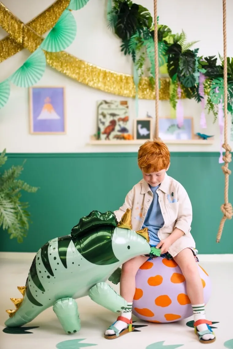 PartyDeco, balon foliowy, Triceratops zielony 101-60,5 cm