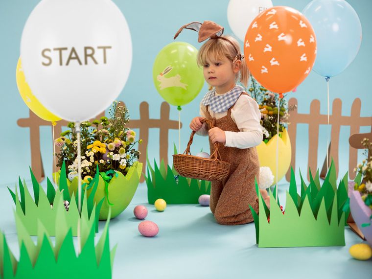 PartyDeco, balony 30 cm, Egg hunt, mix, 7 szt.