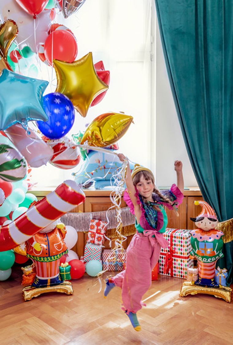 PartyDeco, balony 30 cm, Merry Christmas, mix, 6 szt.