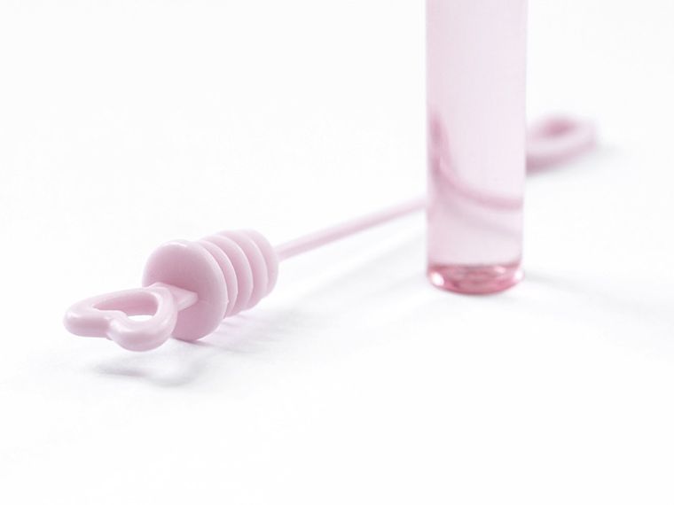 PartyDeco, bańki mydlane na wesele lub ślub, serduszko, różowy, 48 szt.