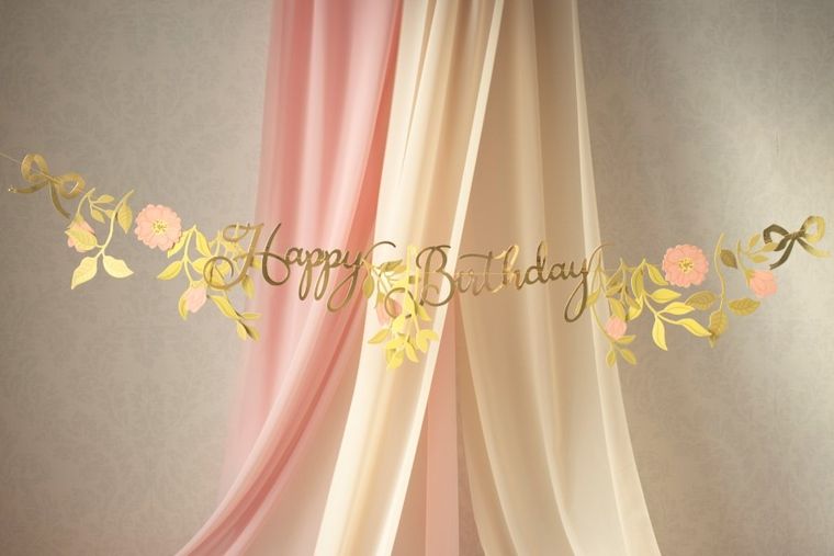 PartyDeco, bieżnik szyfonowy, jasny różowy, 0,48-5 m