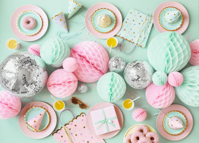 PartyDeco, czapeczki Gwiazdki, mix, 14.5 cm, 6 szt.