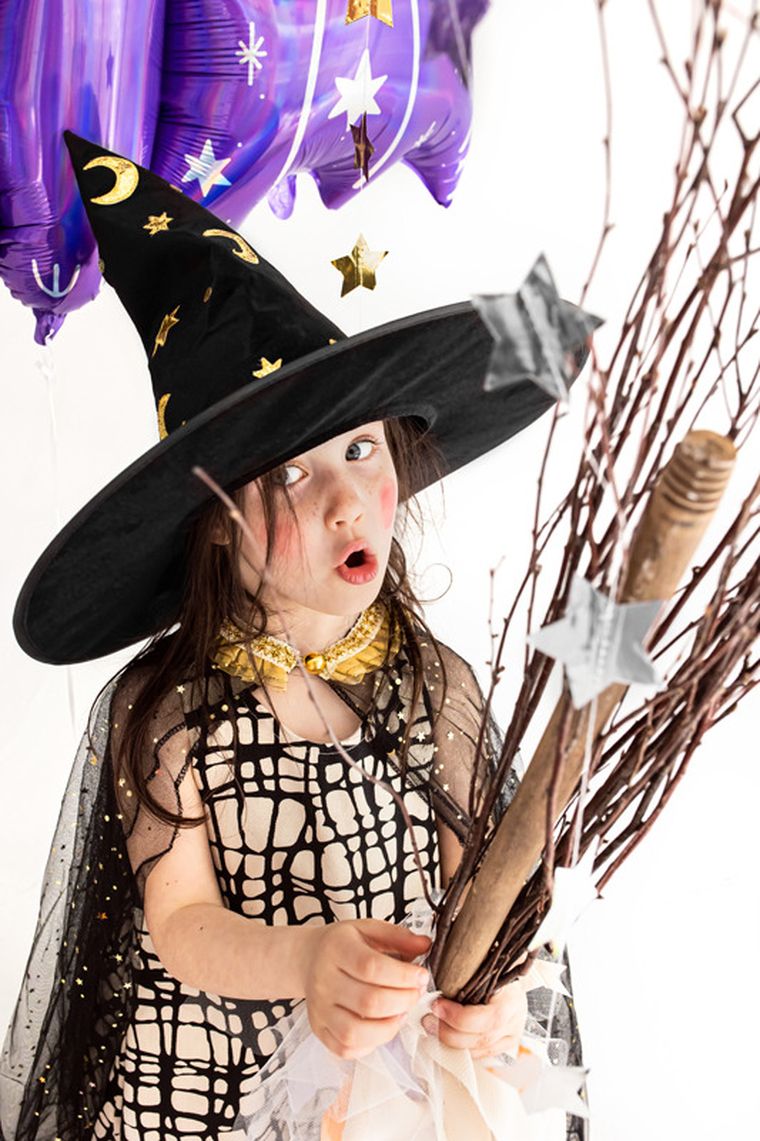 PartyDeco, czapka Wiedźmy, czarny, 1 szt.