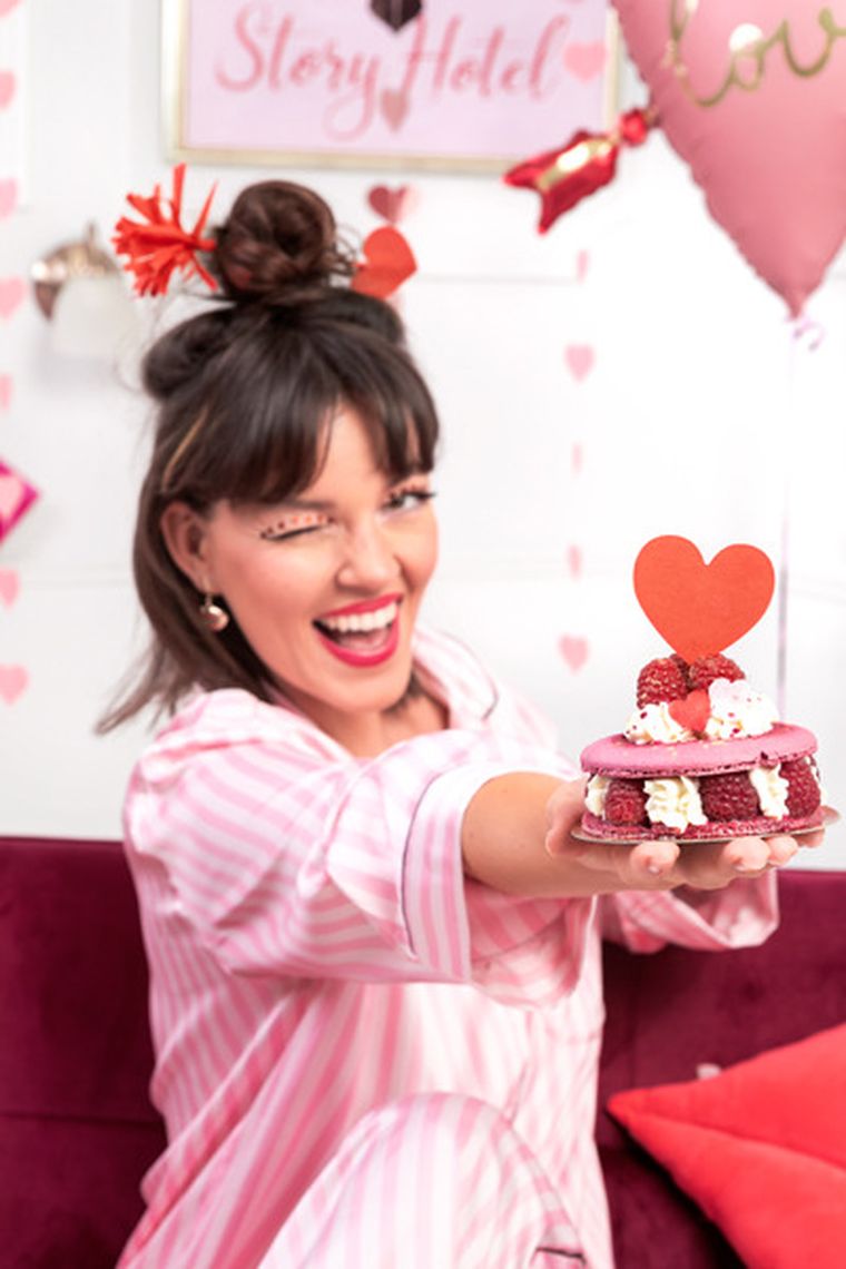 PartyDeco, dekoracje do muffinek Serca, 11 cm, 6 szt.