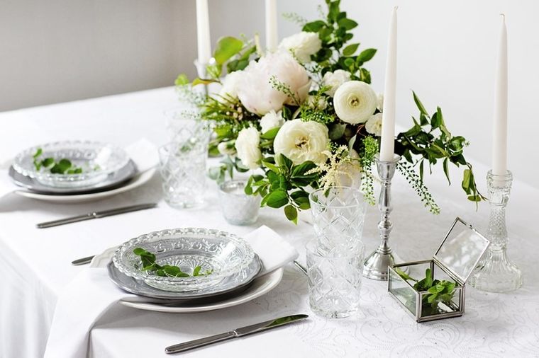 PartyDeco, dekoracyjna organza z nadrukiem, biała, 0,48-9 m