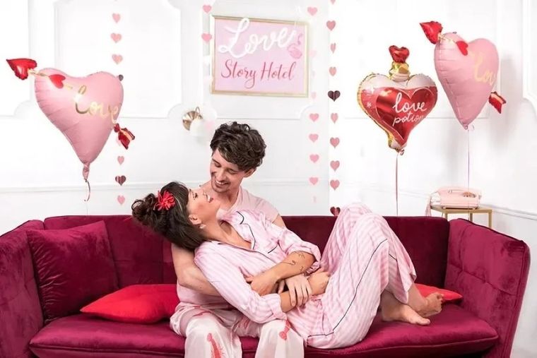 Partydeco, Eliksir miłości, serce, balon foliowy, 54-66 cm