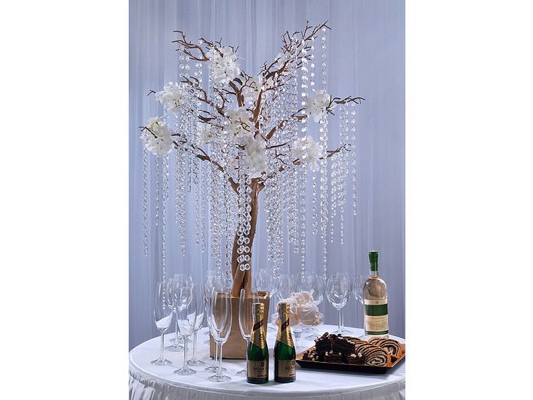 PartyDeco, girlanda kryształowa, bezbarwny, 100 cm