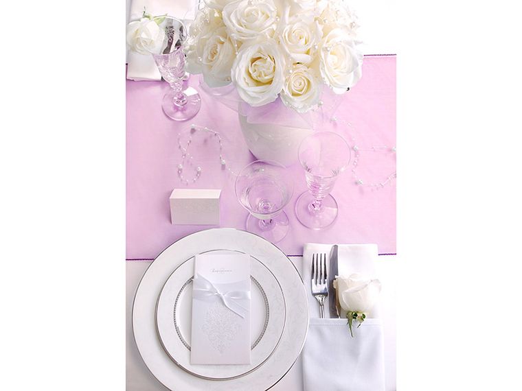 PartyDeco, girlandy perłowe do dekoracji weselnych, perłowy, 1, 3m, 5 szt.