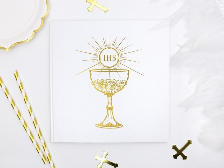 PartyDeco, księga gości komunijnych, 20,5-20,5 cm