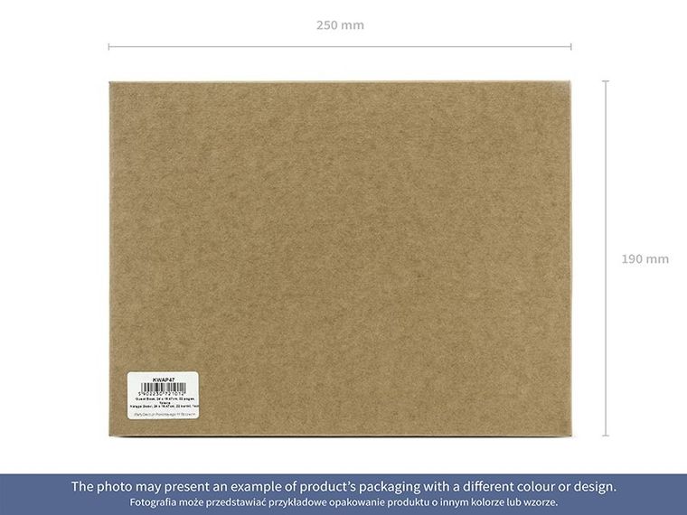 PartyDeco, księga gości weselnych, 24-18,5 cm, biała, 22 kartki