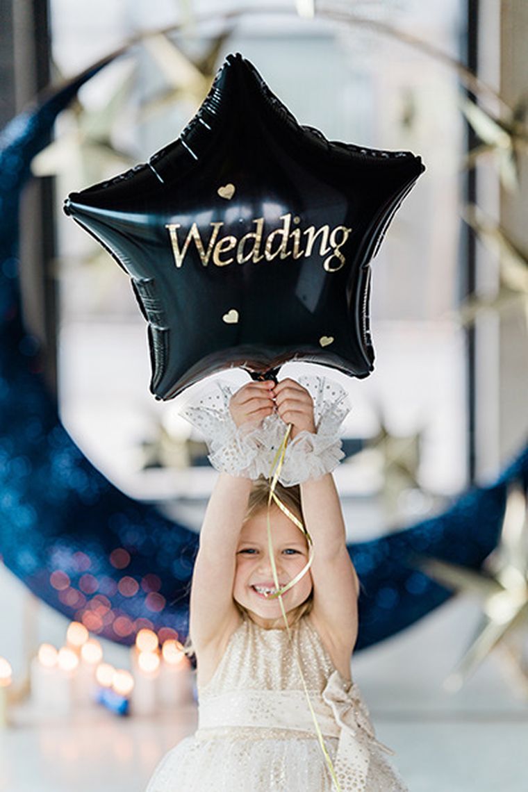 PartyDeco, naklejki, litery, złote