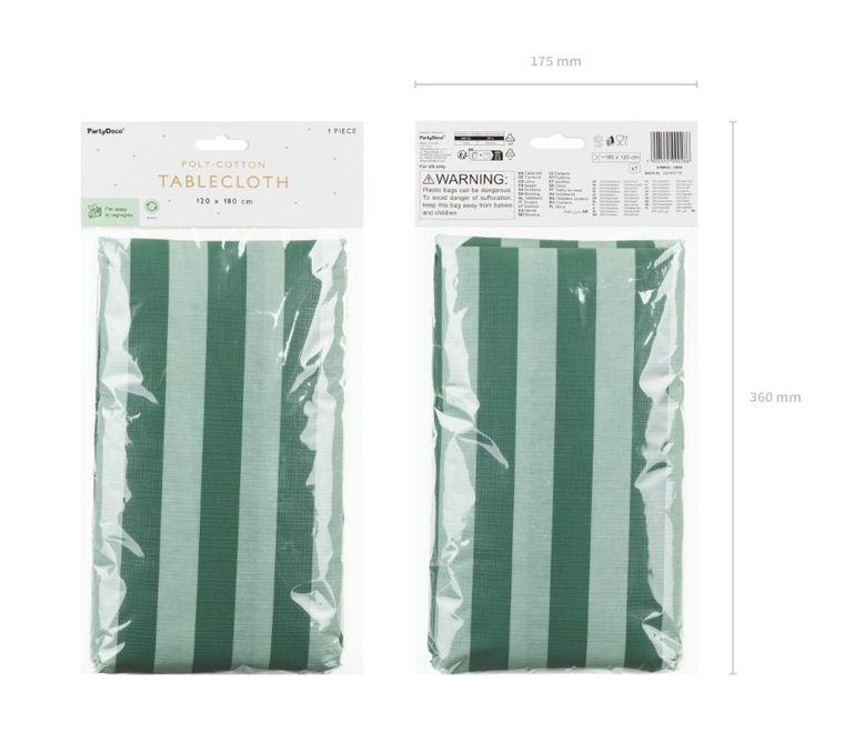 PartyDeco, obrus, strzemiona, 180-120 cm