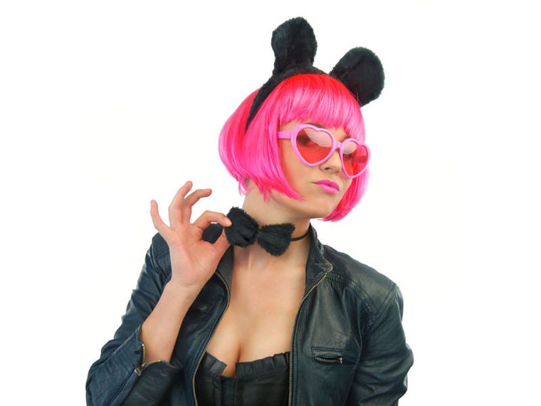 PartyDeco, okulary ozdobne party, serduszka, różowe